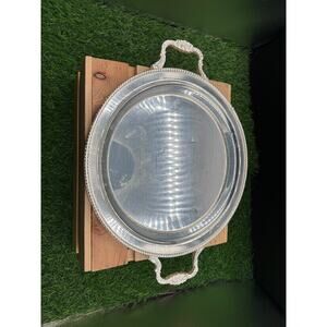 2003 12” Round Silver Toned Serving Tray – Used